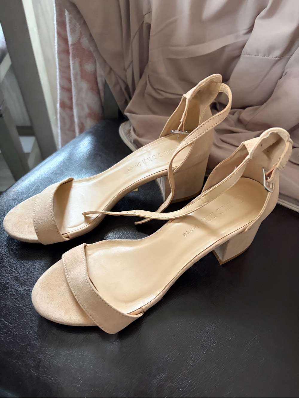 Classic Neutral Block Heel Sandals - Beige